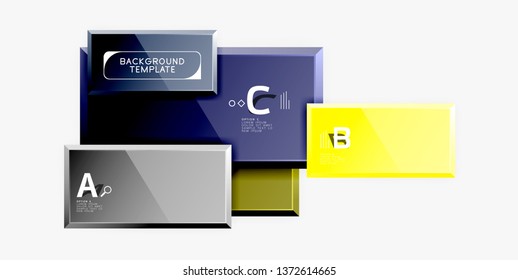 Abstract square composition for background, banner or logo. Vector