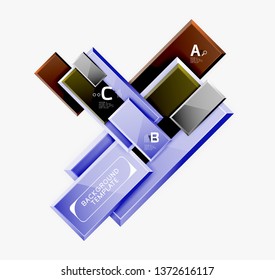 Abstract square composition for background, banner or logo. Vector