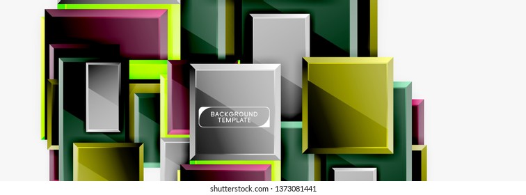 Abstract square composition for background, banner or logo. Vector