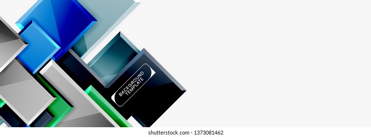 Abstract square composition for background, banner or logo. Vector