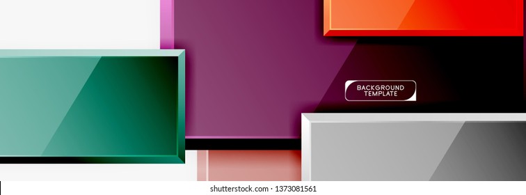 Abstract square composition for background, banner or logo. Vector