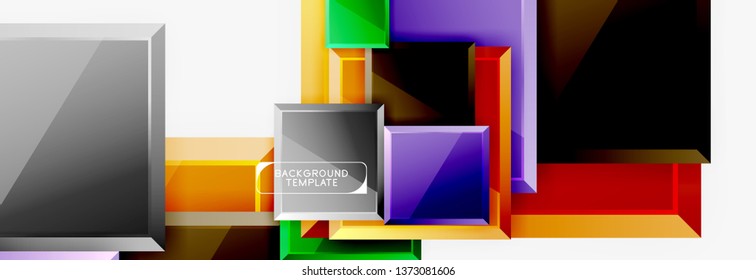 Abstract square composition for background, banner or logo. Vector