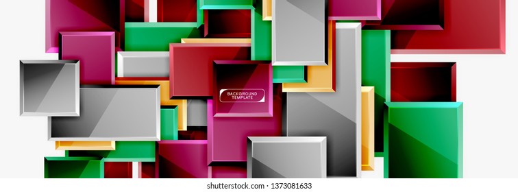 Abstract square composition for background, banner or logo. Vector