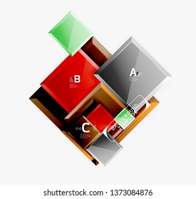 Abstract square composition for background, banner or logo. Vector