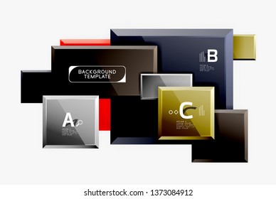 Abstract square composition for background, banner or logo. Vector