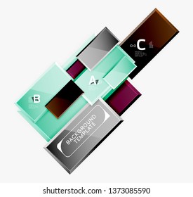 Abstract square composition for background, banner or logo. Vector
