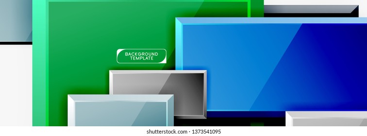 Abstract square composition for background, banner or logo. Vector
