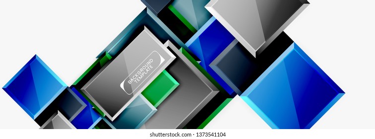 Abstract square composition for background, banner or logo. Vector
