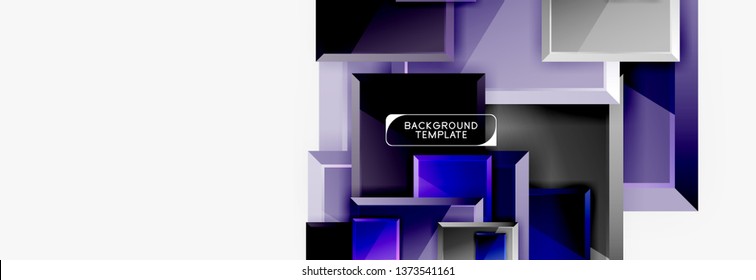 Abstract square composition for background, banner or logo. Vector