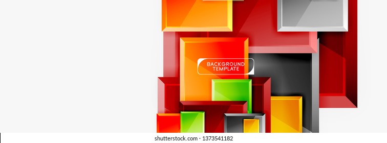 Abstract square composition for background, banner or logo. Vector