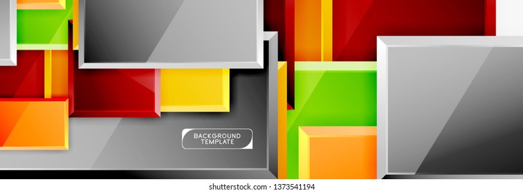 Abstract square composition for background, banner or logo. Vector