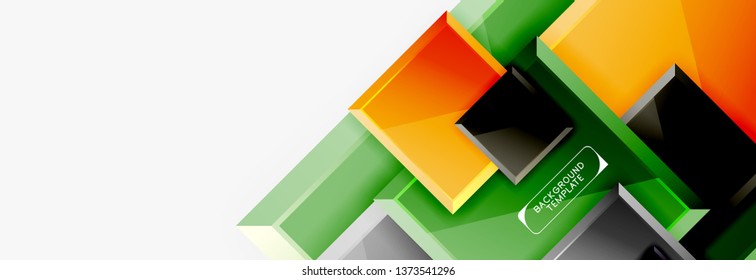 Abstract square composition for background, banner or logo. Vector