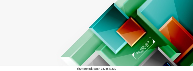 Abstract square composition for background, banner or logo. Vector