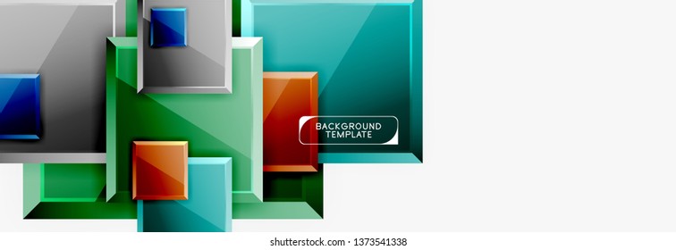 Abstract square composition for background, banner or logo. Vector