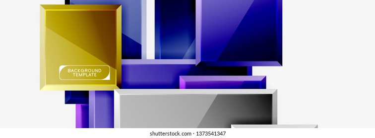 Composición cuadrada abstracta para fondo, pancarta o logotipo. Vector