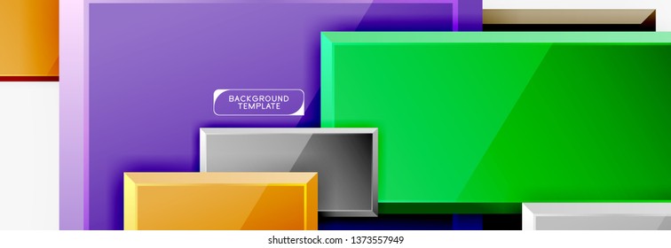 Abstract square composition for background, banner or logo. Vector