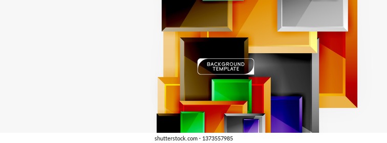 Abstract square composition for background, banner or logo. Vector