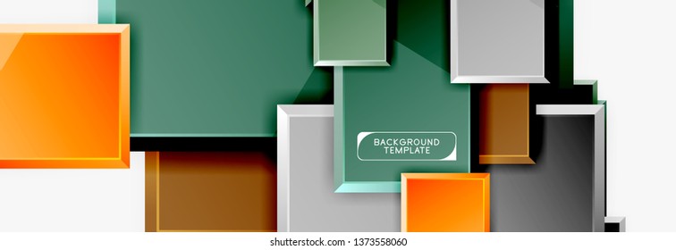 Abstract square composition for background, banner or logo. Vector