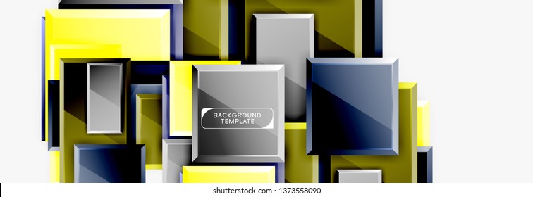 Abstract square composition for background, banner or logo. Vector