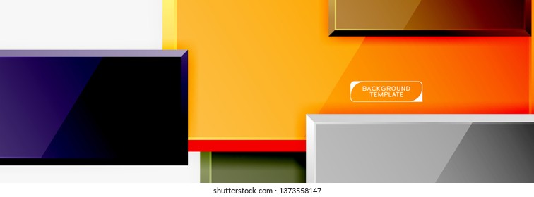 Abstract square composition for background, banner or logo. Vector
