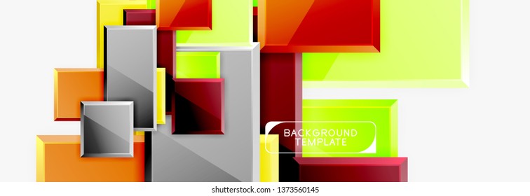 Abstract square composition for background, banner or logo. Vector
