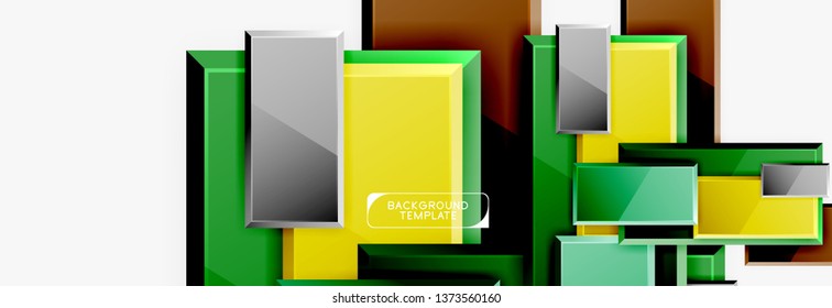 Abstract square composition for background, banner or logo. Vector