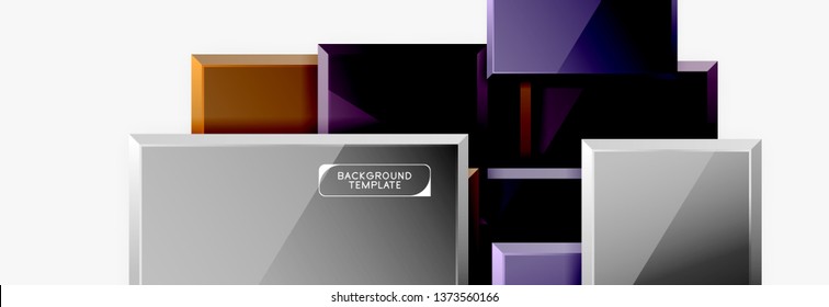 Abstract square composition for background, banner or logo. Vector