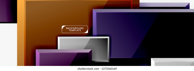 Abstract square composition for background, banner or logo. Vector