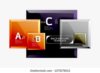 Abstract square composition for background, banner or logo. Vector
