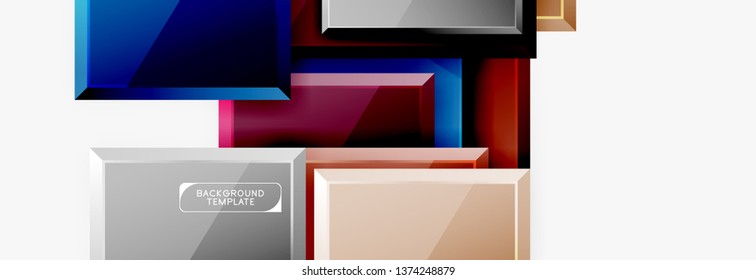 Abstract square composition for background, banner or logo. Vector