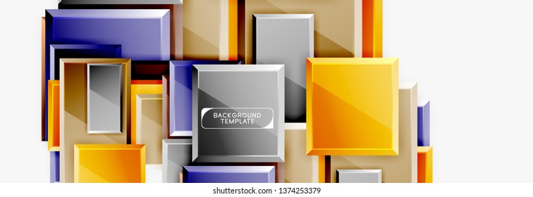 Composição quadrada abstrata para fundo, faixa ou logotipo. Vetor