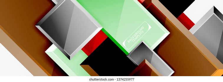 Abstract square composition for background, banner or logo. Vector