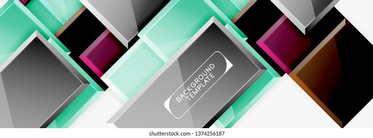 Abstract square composition for background, banner or logo. Vector