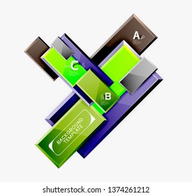 Abstract square composition for background, banner or logo. Vector