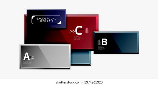 Abstract square composition for background, banner or logo. Vector