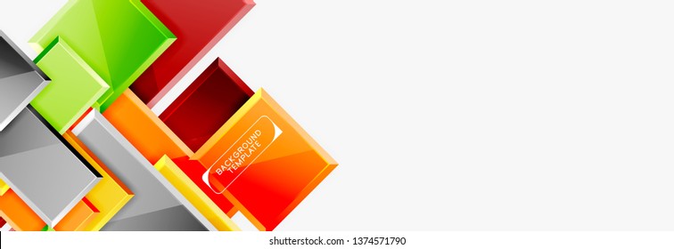 Abstract square composition for background, banner or logo. Vector