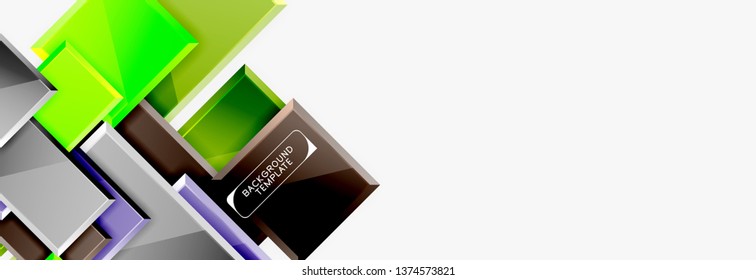 Abstract square composition for background, banner or logo. Vector
