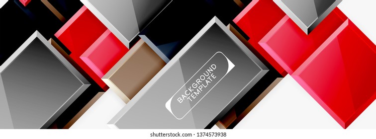 Abstract square composition for background, banner or logo. Vector