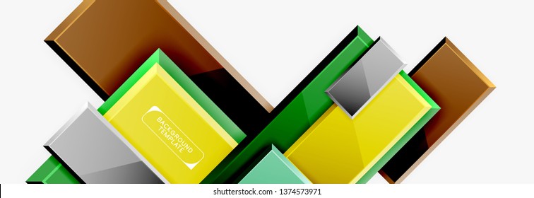 Abstract square composition for background, banner or logo. Vector