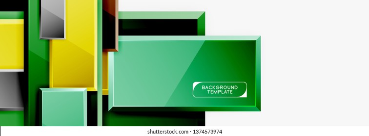 Abstract square composition for background, banner or logo. Vector