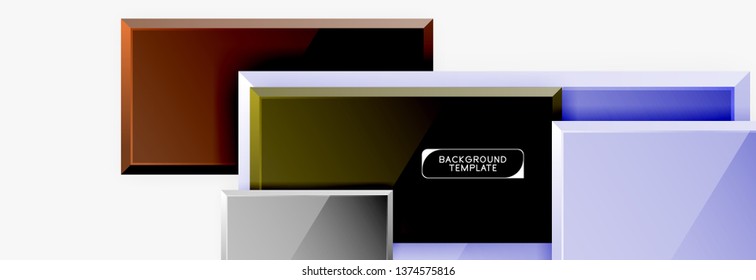 Abstract square composition for background, banner or logo. Vector