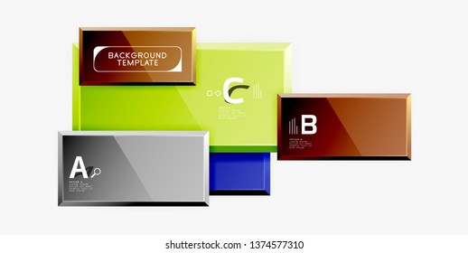 Abstract square composition for background, banner or logo. Vector