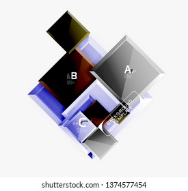 Abstract square composition for background, banner or logo. Vector