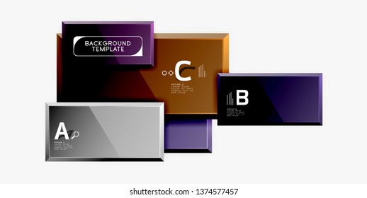 Abstract square composition for background, banner or logo. Vector