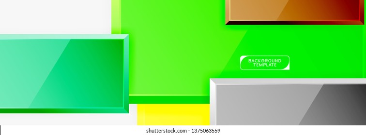 Abstract square composition for background, banner or logo. Vector