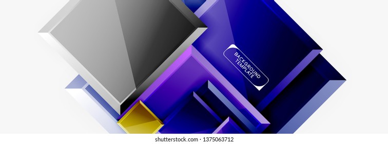 Abstract square composition for background, banner or logo. Vector