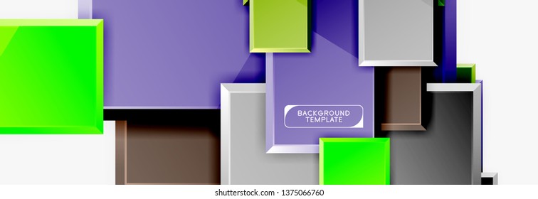 Abstract square composition for background, banner or logo. Vector