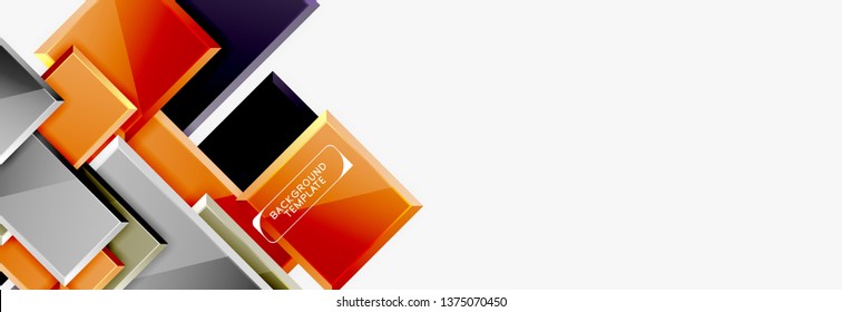 Abstract square composition for background, banner or logo. Vector