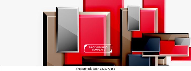 Abstract square composition for background, banner or logo. Vector