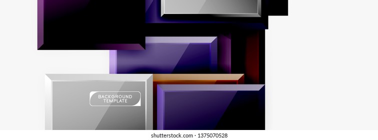 Abstract square composition for background, banner or logo. Vector